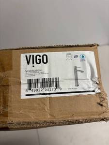lot 5 image: VIGO Single Hole Bathroom Faucet VGO3025BN in Brushed Nickel - New in Box