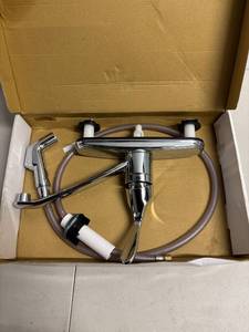 lot 8 image: Single-Handle Kitchen Faucet with Side Sprayer