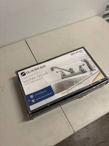 lot 10 image: Glacier Bay Kitchen Faucet with Side Sprayer - Open Box