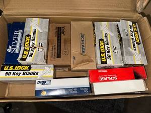 lot 51 image: Large Collection of Key Blanks from US Lock, Schlage, Yale
