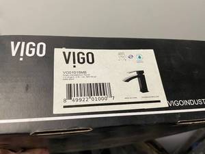 lot 64 image: VIGO Single Hole Bathroom Faucet in Matte Black