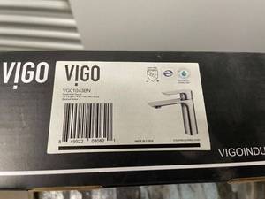 lot 66 image: VIGO VG01043BN Stainless Steel Bathroom Faucet