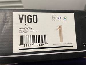 lot 68 image: VIGO VG03007BN Brushed Nickel Bathroom Faucet