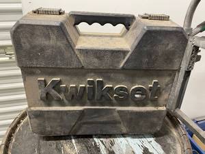 lot 75 image: Kwikset Door Lock Installation Kit with Tools