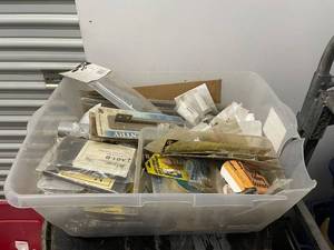 lot 85 image: Large Collection of Door Hardware Including Latch Protectors and Strike Plates