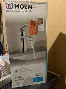 lot 148 image: Moen Genta WS84760 Chrome Finish Bathroom Faucet with Pop-Up Drain