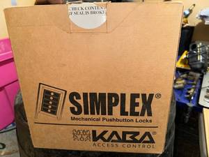 lot 183 image: Unopened Simplex Mechanical Pushbutton Locks KABA Access Control