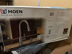 lot 108 image: Moen Noell 87791SRS Spot Resist Stainless Kitchen Faucet