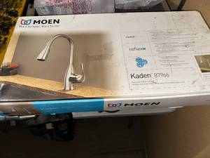 lot 122 image: Moen Kaden 87966 Chrome Pulldown Kitchen Faucet