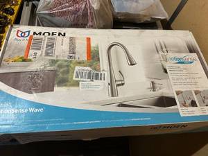 lot 132 image: Moen Essie MotionSense Wave Touchless Kitchen Faucet 87014EWSRS