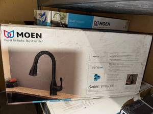 lot 139 image: Moen Kaden 87966BRB Mediterranean Bronze Kitchen Faucet