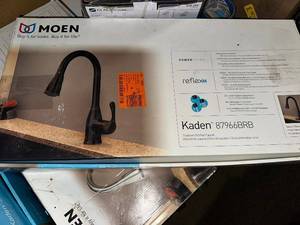 lot 140 image: Moen Kaden Mediterranean Bronze Finish Kitchen Faucet 87966BRB