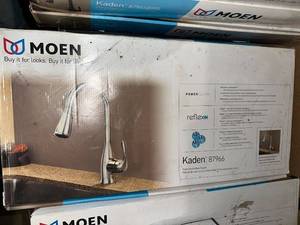 lot 141 image: Moen Kaden 87966 Kitchen Faucet Chrome Finish