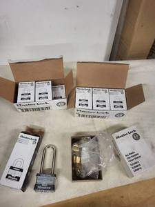 lot 261 image: Collection of Master Lock Padlocks and Key Blanks