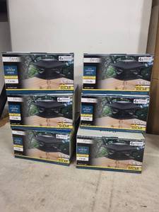 Set of 6 Patriot Lighting LED Solar Post Cap Lights in Bronze