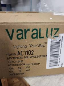 lot 16A image: Varaluz Brilliance 2-Light Sconce in Chrome Finish