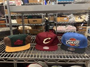 lot 22 image: Set of 3 Cleveland Cavaliers Snapback Hats New with Tags