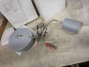 lot 23A image: Modern Ceiling Pendant Light Fixture with Accessories