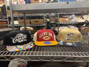 lot 27 image: Set of 3 Cleveland Cavaliers Team Snapback Hats New with Tags
