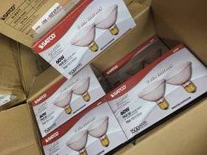 lot 47A image: Lot of SATCO Halogen Excel 60W PAR30L Light Bulbs - 12 Packs of 2