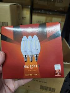 lot 49A image: Set of 10 Packs of Majestic B11 Filament LED Bulbs