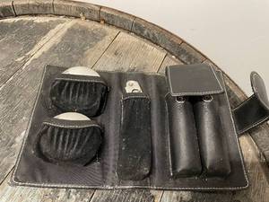 lot 160 image: Portable Stainless Steel Travel Bar Set with Flasks and Shot Glasses