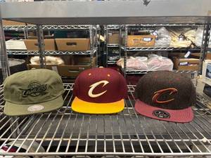 lot 209 image: Set of 3 Cleveland Cavaliers Snapback Hats New with Tags