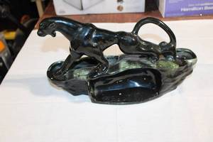Vintage Black Panther Ceramic Planter