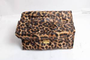 lot 33 image: JIM New York Leopard Print Nylon Cosmetic Organizer