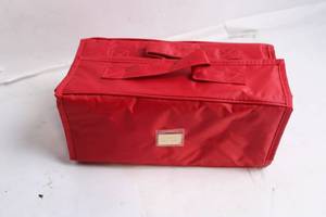 lot 60 image: Red JM New York Foldable Travel Organizer Bag with Multiple Compartments
