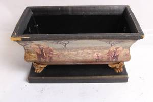 lot 109 image: Decorative Elephant Motif Rectangular Planter