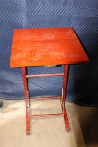 lot 160 image: Wooden Folding TV Tray Table