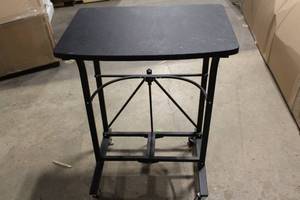 lot 162 image: Adjustable Folding Presentation Stand with Wheels