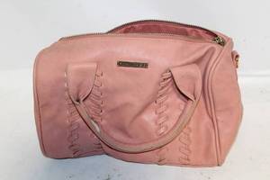 lot 165 image: Rampage Pink Handbag with Woven Stitch Design