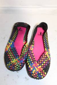 lot 168 image: Colorful Woven Womens Flats by Corkys