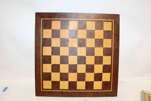 lot 173 image: Large Wooden Chessboard with Walnut Finish