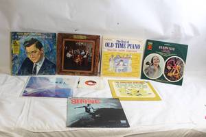 lot 198 image: Collection of 10 Vintage Vinyl Records Featuring Various Artists