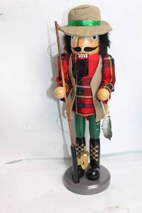 lot 293 image: Fisherman Nutcracker Figurine with Plaid Outfit
