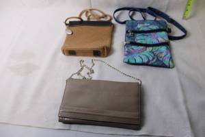 lot 56 image: Lot of 3 Stylish Handbags Featuring Talbots and Aloha Designs