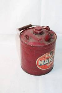 lot 57 image: Vintage Martin Ware Metal Fuel Can