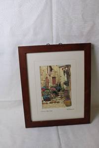 lot 81 image: Framed Martin Roberts II Flowered Backdoor Art Print