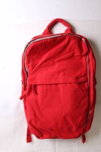 lot 108 image: Bright Red Backpack with Multiple Compartments