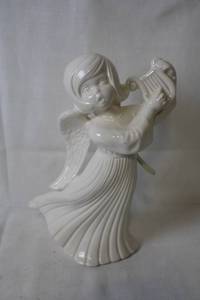 lot 194 image: Porcelain Angel Figurine with Harp