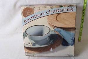 lot 199 image: Set of 4 Bamboo Chargers