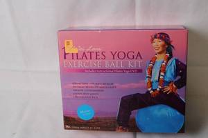 lot 202 image: Wai Lana Pilates Yoga Exercise Ball Kit with DVD