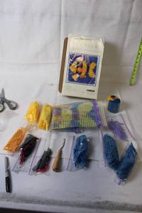 lot 206 image: Caron WonderArt Latch Hook Kit - Goldfish Design