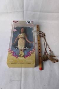 lot 209 image: Disney Pocahontas Doll in Package with Wooden Flute