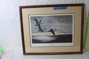 lot 239 image: Lac qui Parle Honkers Print by Bud Grant & Les Kouba - Limited Edition #24822500
