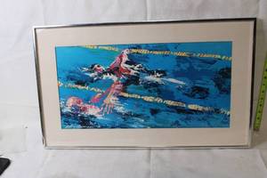 lot A-240 image: LeRoy Neiman 76 Framed Swimming Artwork