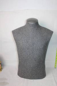 lot 262 image: Adjustable Gray Fabric Mannequin Torso Display Form